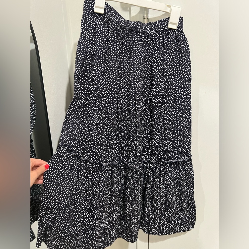 Hollister Navy Blue Polka Dot Skirt